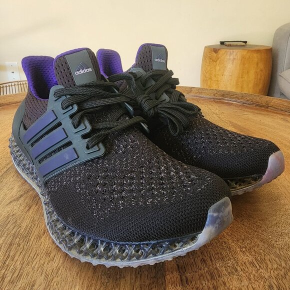 Adidas Ultra 4D Black Purple Running Sneaker Shoes Mens Size 6 | HP9736 - Picture 8 of 11